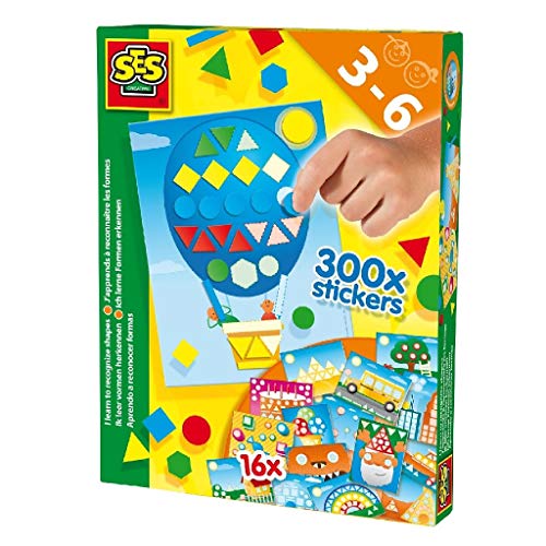 Jogo de Tabuleiro SES CREATIVE I learn to recognize shapes (3 anos) SES CREATIVE - Brinquedos - educativo, 3 anos, formas geométricas, animais, colorido