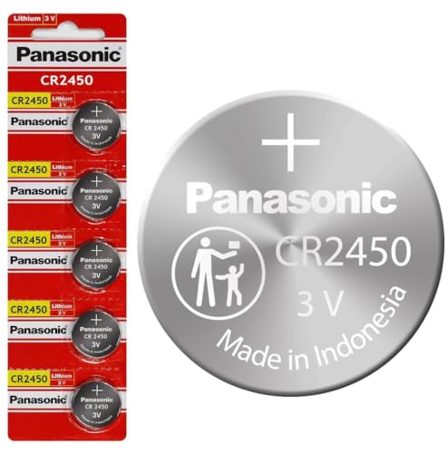 Pilha Recarregável PANASONIC CR2450-5P4S Panasonic - Baterias de uso geral - litio, cilíndrico, 3 V, 200 mAh