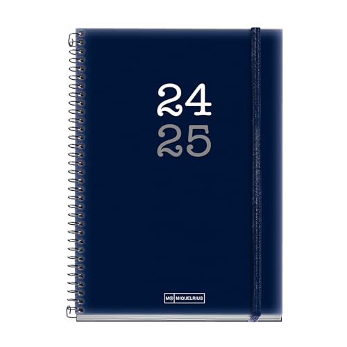 Agenda Escolar MIQUELRIUS 2024-2025 (A5 - Semanal - Azul) MIQUELRIUS - Calendários, organizadores e planejadores - semanal, A5, azul, cartão