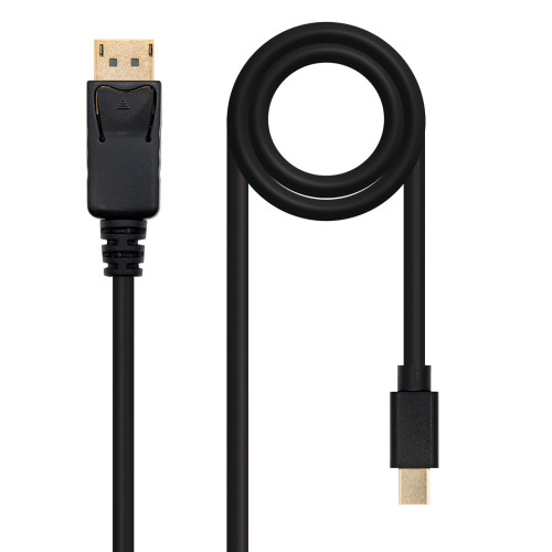 Cabo de Dados NANOCABLE (Mini DisplayPort - 3 m - Preto) NANOCABLE - Cabos de áudio e vídeo - mini displayport, 3m, preto