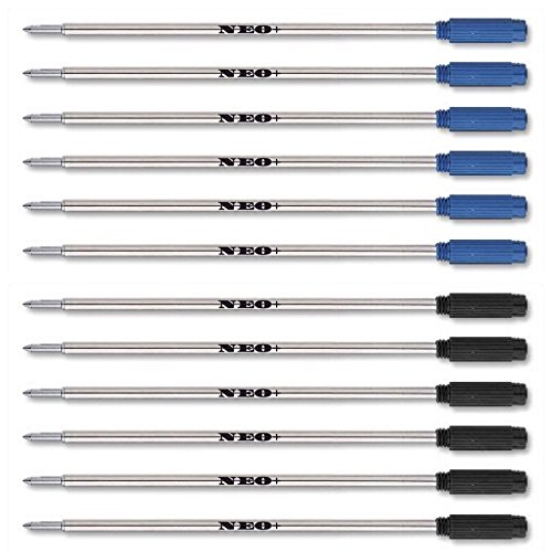 Recargas para Canetas Neo Pack de 12 Unidades NEO+ - Tinta e recargas de caneta - 12 unidades, 15 anos, tinta preta, cores