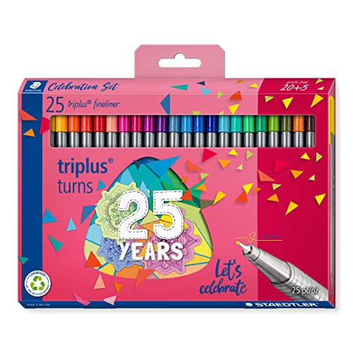 Caixa de Feltros STAEDTLER Triplus Fineliner (Multicor) Staedtler - Canetas - multicor, antisseco, ergonômico, lavável