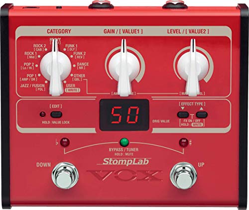 Amplificador de Baixo VOX STOMP LAB I (Preto) Vox - Processadores de efeitos - 60 efeitos, compacto, afinador
