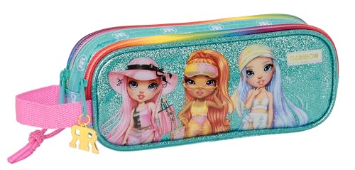 Mala de Viagem Infantil RAINBOW HIGH Double safta - Estojos para canetas e lápis - dupla, poliéster, algodão, 3 anos