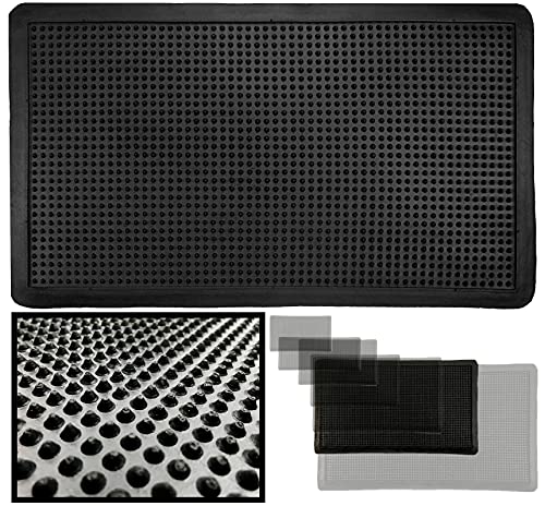Tapete de Entrada LUACOM HOME (Preto - 70x120 cm) LUCA HOME - Tapetes - poliéster, antiderrapante, 70x120 cm, preto