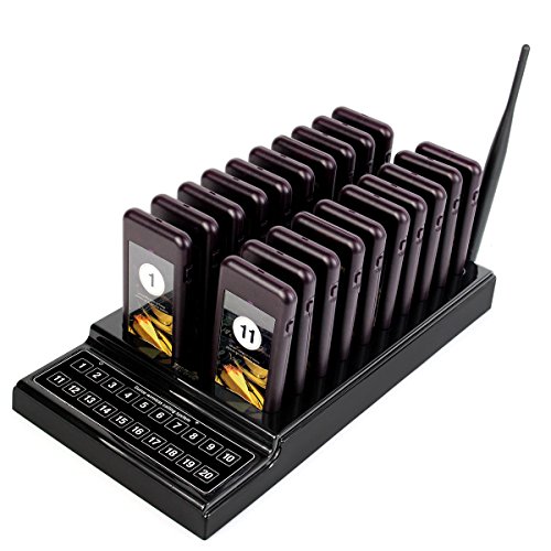 Localizador de Clientes RETEKESS T111 (Preto) Retekess - Localizadores - localizador, clientes, preto, receptor portátil, vibração, bip
