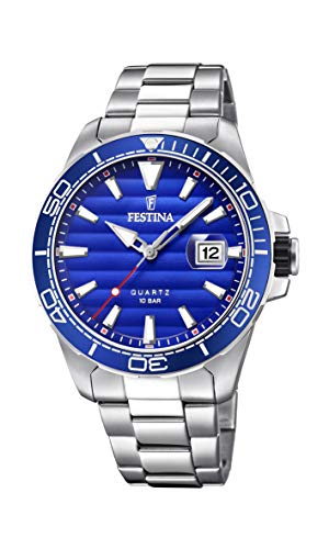 Relógio Homem FESTINA F20360/1 (Aço Inoxidável - Azul) Festina - Relógios - aço inoxidável, esfera azul, quase-mecânico, dat