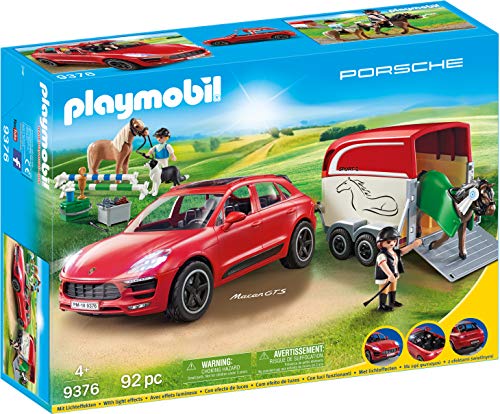 Playmobil Sports & Action Porsche Macan Gts PLAYMOBIL - Brinquedos - Porsche, macan gts, remolque para cavalos, figura, acessórios