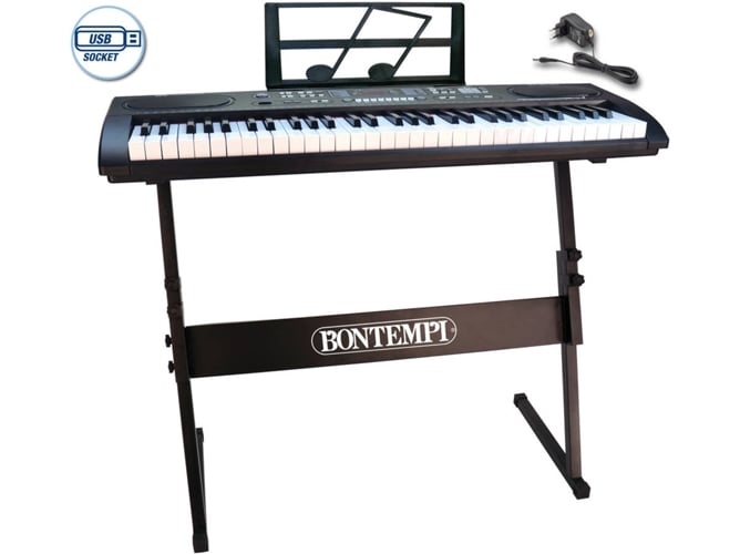 Instrumento Musical de Brincar BONTEMPI 16 6125 Bontempi - Teclados musicais - teclado, 61 teclas, sons, música