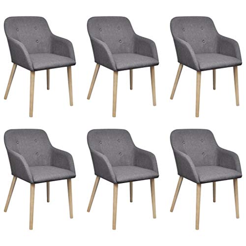 Conjunto de 6 Cadeiras de Refeição VIDA XL (Castanho - 93x46x44 cm) vidaXL - Cadeiras - conjunto, 6 cadeiras, refeição, vida xl, castanho