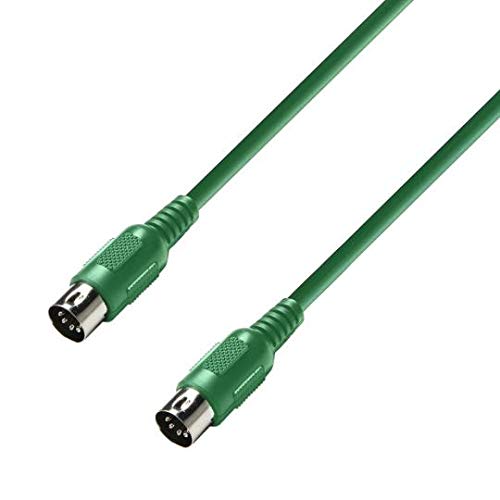 Cabo de Áudio ADAM HALL (MIDI - 75 cm - Verde) ah Cables - Cabos de áudio e vídeo - cabo midi, comprimento 0,75m, cor verde, equipamentos midi