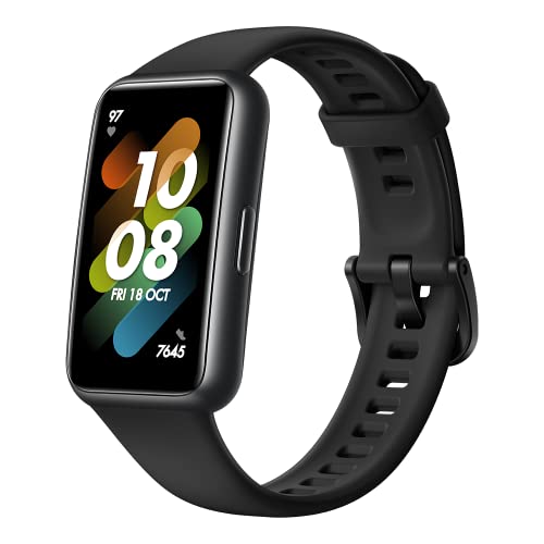 Pulseira Desportiva HUAWEI Band 7 (Bluetooth - Preto) HUAWEI - Óculos inteligentes - amoled, frequência cardíaca, pressão sanguínea, sono, estresse