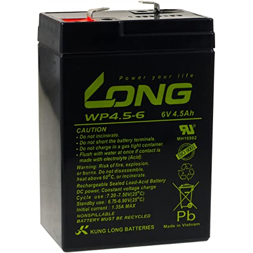 Bateria Recarregável Para Luzes De Halogénio POWERY - Baterias de uso geral - recarregável, 6V 4,5Ah, sem manutenção, baixa auto-descarga
