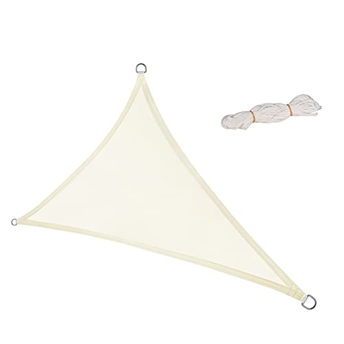 Toldo Triangular 2.5X2.5X3.5M Creme LANEETAL Laneetal - Guarda-sóis e toldos de exterior - toldo triangular, 2.5x2.5x3.5m, creme