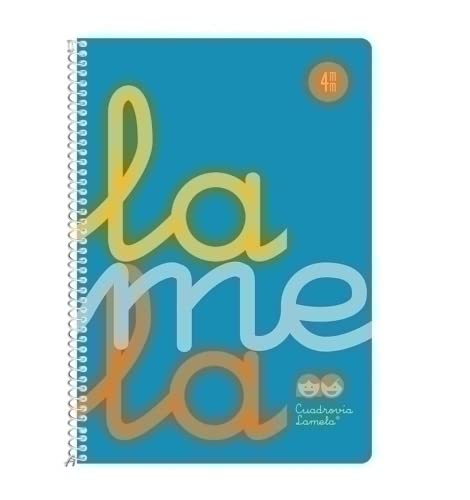 Caderno LAMELA Fluor Azul (A4 - Quadriculado) Lamela - Cadernos e bloco de notas - quadriculado, 80 folhas, elástico, fluorescente