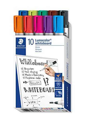Marcador STAEDTLER Lumocolor (Branco - Multicor) Staedtler - Marcadores e marcadores de texto - multicor, ponta redonda, borrável, secagem rápida