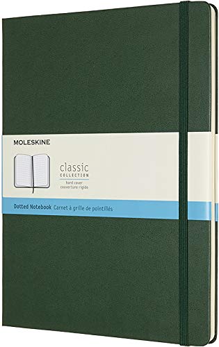Caderno Pautado Moleskine Grande Verde (Recondicionado Como Novo) Moleskine - Cadernos e bloco de notas - formato grande, capa verde, elástico, bolsa extensível