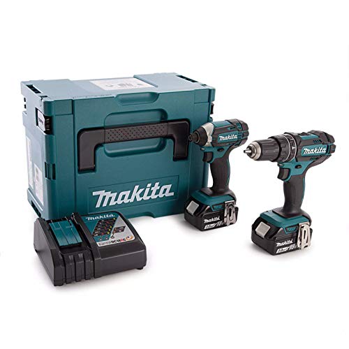 Conjunto de Berbequim e Aparafusadora MAKITA DLX2131JX1 Makita - Conjuntos de ferramentas elétricas - berbequim, aparafusadora, baterias 18v, brocas sem chave