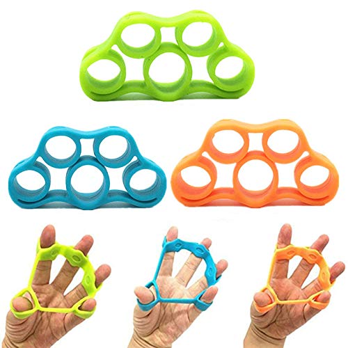 Jogo Didático GOLIATH 3 Peças Exercitador de Estiramento de Dedos QAZRFVPXF - Levantamento de peso - 3 peças, estiramento dedos, silicone, lavável