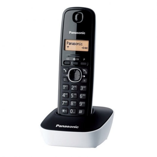 Telefone PANASONIC KX-TG1611FRW (Branco - Digital - Com fio) Panasonic - Telefonia - telefone, PANASONIC, kx-tg1611frw, branco, digital, com fio