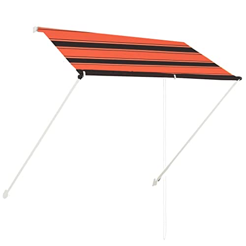 Toldo Retrátil VidaXL 200X150Cm Cor de Laranja e Castanho vidaXL - Revestimento - retrátil, vidaxl, laranja, castanho