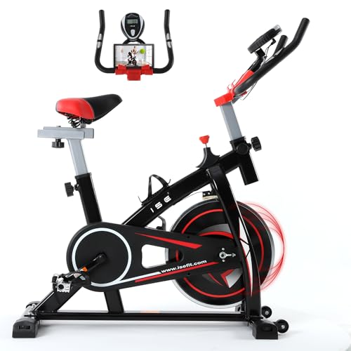 Bicicleta Estática ISE Indoor (Até 120 kg - Volante de Inércia) ISE - Bicicletas de exercício - 120 kg, volante de inércia, treino cardiovascular
