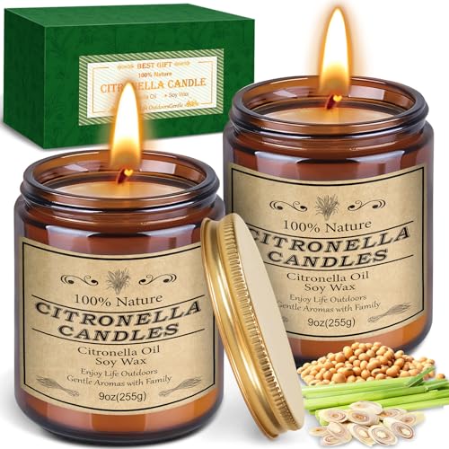 Candeeiros FRASHENG 2 x 9 oz (Citronela) Frasheng - Repelentes de insetos domésticos - citronela, 2 x 9 oz, 100-120 horas, botânico
