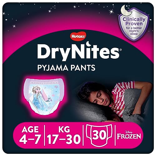 Fraldas Desenfaixadas Huggies Drynites 10 Unidades Kimberly- Clark GmbH - Roupa interior - absorventes, microfibras, elásticos laterais, impermeáveis