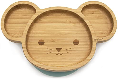 Prato de Succión de Bambu com Anel de Succion Menta 2 Unidades Koko Kids - Pratos - bambu, anel de sucção, menta