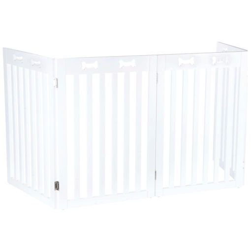 Barreira de segurança para cães TRIXIE 4 partes MDF 60-160 cm branco TRIXIE - Portões para bebês e animais de estimação - 4 partes, MDF, 60-160 cm, branco