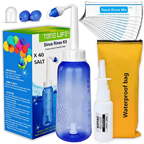 Tampen Kit de higiene nasal 40x Sal de enjuague nasal TONELIFE - Cuidados de saúde - sal de enxaguante, higiene nasal, 40 unidades