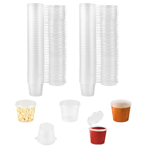 Caixa de Conservação LPAMABA 100 Peças Recipientes para Salsas Pequenos 25 Ml LPAMABA - Recipientes de armazenamento de alimentos - 100 peças, recipiente 25 ml, plástico
