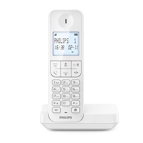 Telefone Philips D2701W/00 Branco (Telefone Sem Fio) Philips - Telefones com fios - sem fio, 2.4 ghz, 5 entradas, bloqueio microfone