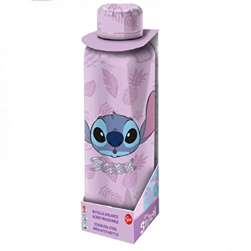 Garrafa Térmica STITCH (Aço Inoxidável - Preto) Stor - Porta-alimentos e bebidas - aço inoxidável, 515 ml, preto