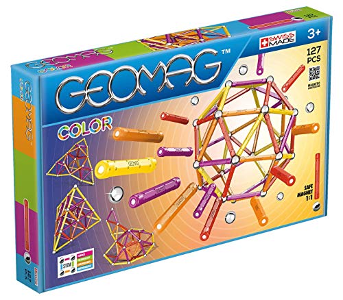 Jogo Magnético GEOMAG Classic (Idade Mínima Recomendada: 3 anos) Geomag - Brinquedos de conjunto de construção - geomagnético, construções 2d/3d, 60 barras, 61 esferas