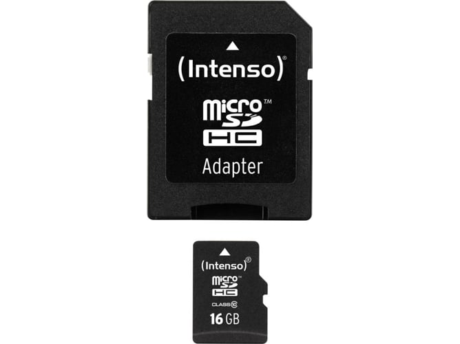 Cartão de Memória MicroSDHC INTESSD-16GMSDHC1 (Preto - 16 GB) Intenso - Cartões de memória flash - 16 gb, MicroSDHC, Classe 10, 20 MB/s