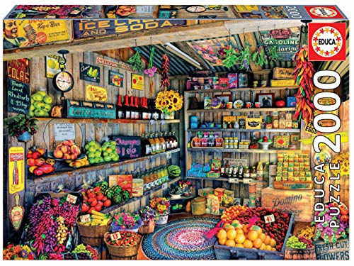 Puzzle EDUCA BORRAS 2000 The Farmers Market EDUCA - Quebra-cabeças de encaixar - puzzle, educa borrás, 2000, farmers market, cartão, fixação à parede