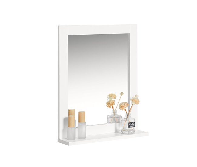 Armário de Parede SOBUY FRG129 (Branco - Melamina) sobuy - Espelhos - madeira mdf, branco, melamina, montagem fácil