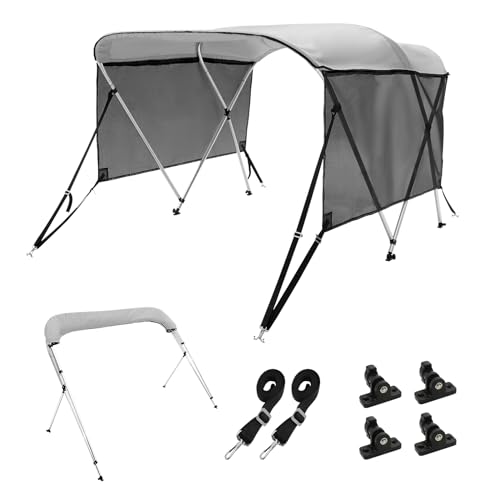 Toldo Bimini VEVOR com Estrutura de Alumínio e Tecido 600D (182x117x170-182 cm) VEVOR - Capas de armazenamento para veículos - alumínio, tecido 600d, estrutura, 182x117x170 cm