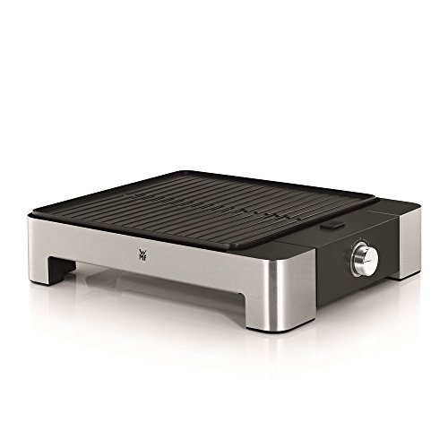 Grelhador de Mesa WMF Lono | Aço inoxidável WMF - Torradeiras e grelhadores - aço inoxidável, antiaderente, 2 termostatos, bandeja 1,5l
