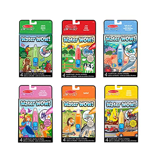 Jogo Educativo MELISSA & DOUG Water Wow! Pack of 6 Books Melissa & Doug - Livros - educativo, jogos de água, livros, 6 unidades