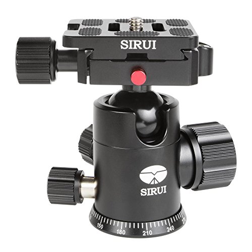 Cabeça de Tripé SIRUI G-10X (Alumínio - 1/4'' - Preto) Sirui - Peças e acessórios para câmeras - alumínio, preto, 88 mm, 360°