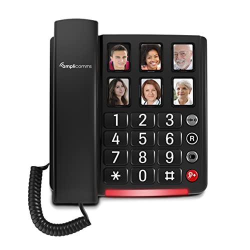Telefone fixo Amplicomms BigTel 40+ Preto Amplicomms - Telefones com fios - telefone, fios, preto