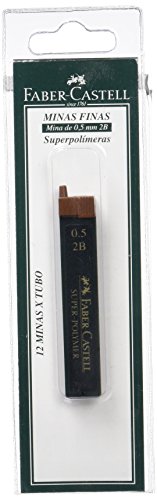Lápis Graphite FABER CASTELL 12 Minas (Preto) Faber-Castell - Minas de lápis e recargas - lapis graphite, faber-castell, 12 minas, preto, desenho, esboço