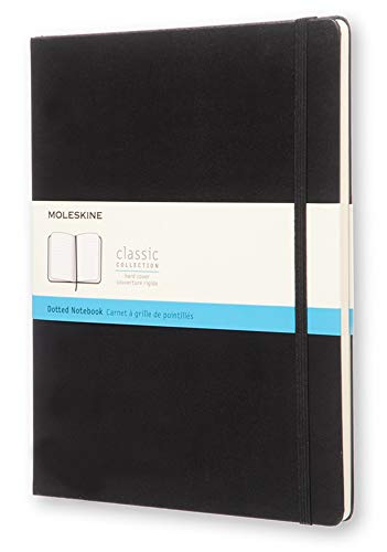 Caderno Pautado Moleskine Grande Preto (Recondicionado Como Novo) Moleskine - Cadernos e bloco de notas - capa em cartão, elástico, papel sem ácidos, bolsa interna