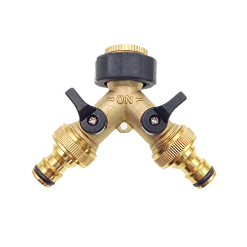 Conector para Mangueira JZK 2 Vias Latão JZK - Acessórios e válvulas para mangueira de jardim - conector, mangueira, jzk, 2 vias, latão