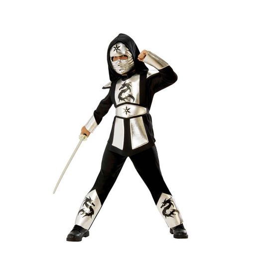 Fato de Menino DISFRAZZES Ninja Dragão Prateado (Tam: 3 a 4 anos) Rubie's - Fantasias - ninja, dragão prateado, tam 3-4 anos