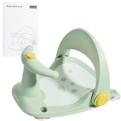 Assento de Banho BEBAMOUR com Ventosas Fortes Bebamour - Banheiras para bebês e assentos de banho - fixa em superfície lisa, design plegável, base antideslizante, ventosas fortes