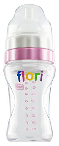 Biberão FLOURI de Silicone (0-6 meses - Rosa) BlenderBottle Europe benley GmbH - Biberões - silicone, 0-6 meses, rosa