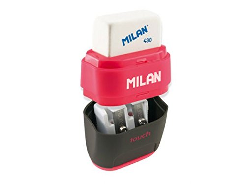 Combinação de Goma e Sacapuntas MILAN Compact Touch Duo (Multicor) Milan - Afia-lápis - goma, sacapuntas, compacto